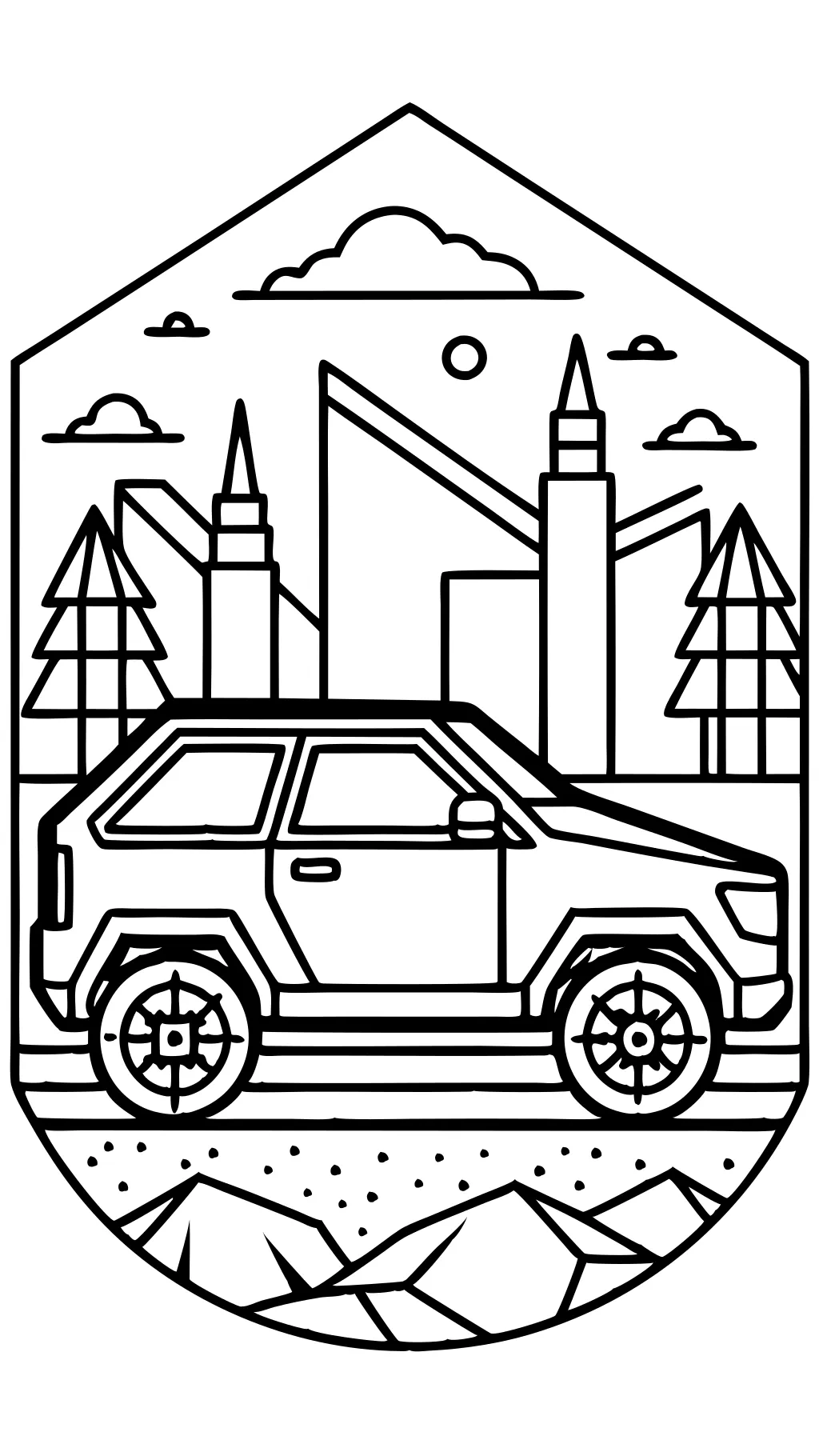 cybertruck coloring page